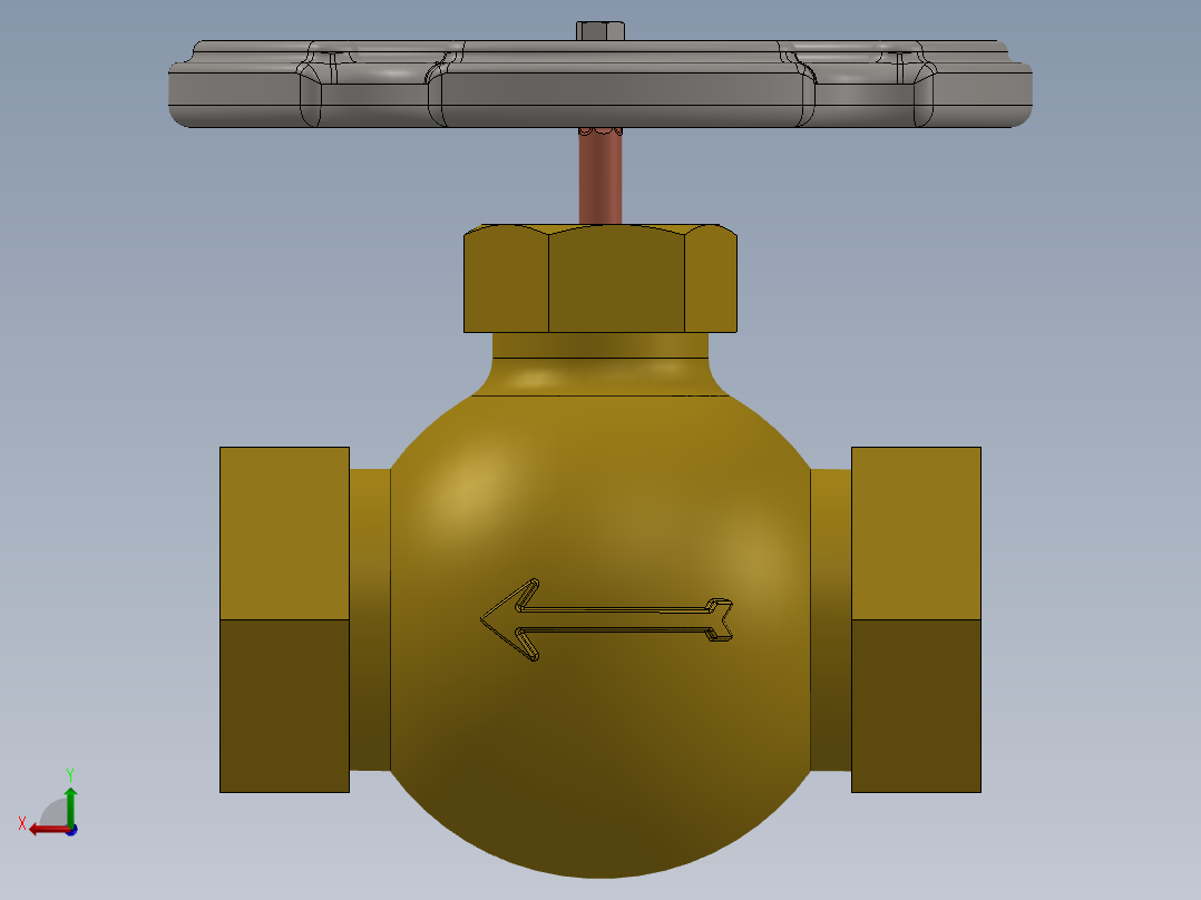 通用阀门后视图