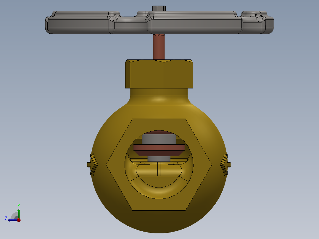 通用阀门右视图