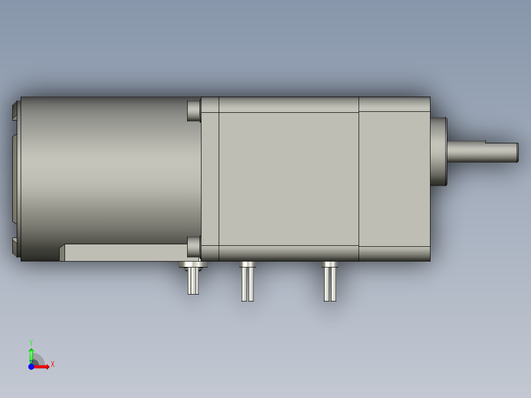 M61X6H4L+MX6G3H微型齿轮调速马达前视图