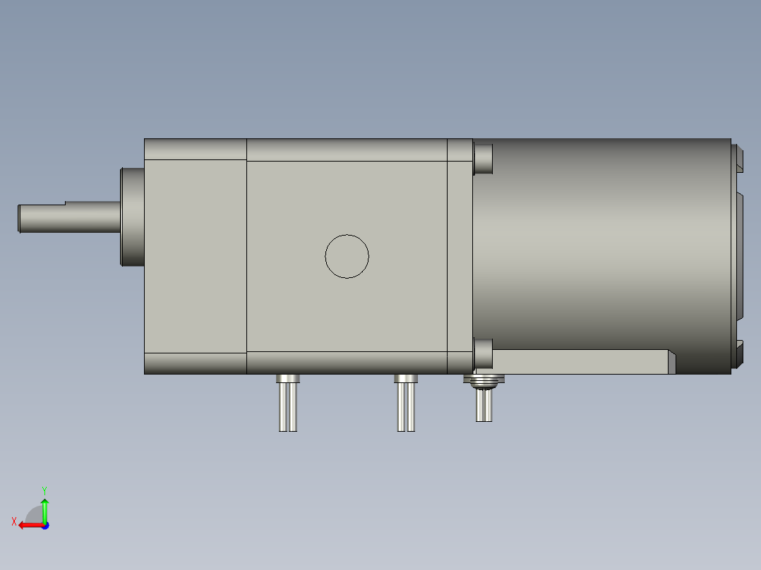 M61X6H4L+MX6G3H微型齿轮调速马达后视图