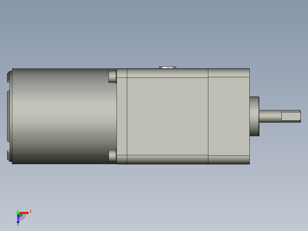 M61X6H4L+MX6G3H微型齿轮调速马达俯视图