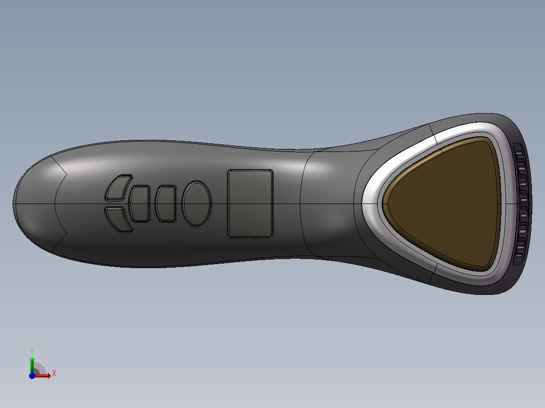 红蓝光离子导入导出美容仪SW三维模型前视图