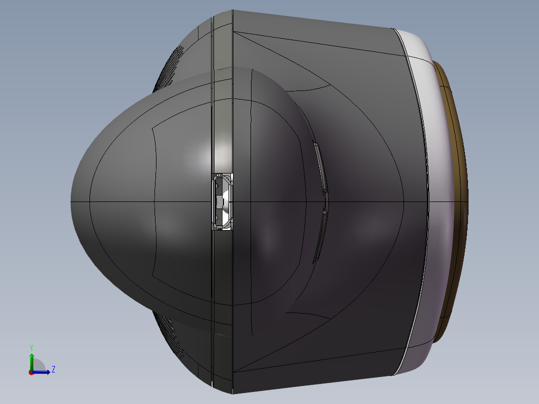 红蓝光离子导入导出美容仪SW三维模型左视图