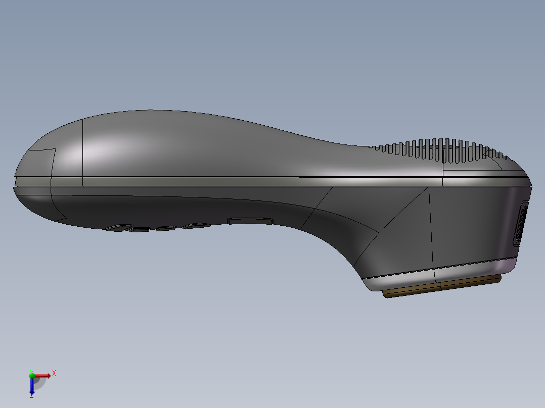 红蓝光离子导入导出美容仪SW三维模型俯视图