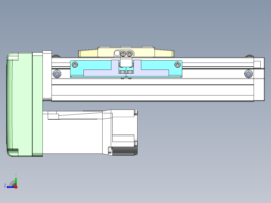GTH内嵌丝杆全封闭GTH4-BM-100W右视图
