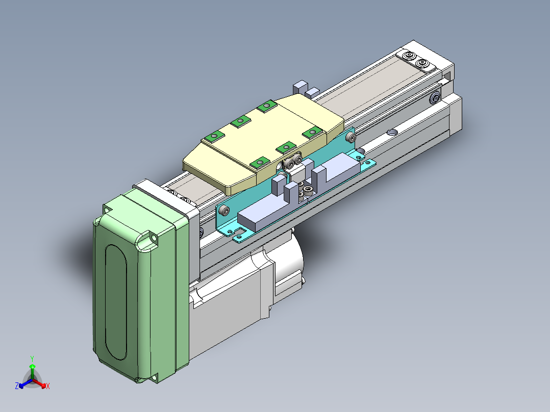 GTH内嵌丝杆全封闭GTH4-BM-100W正等轴测图