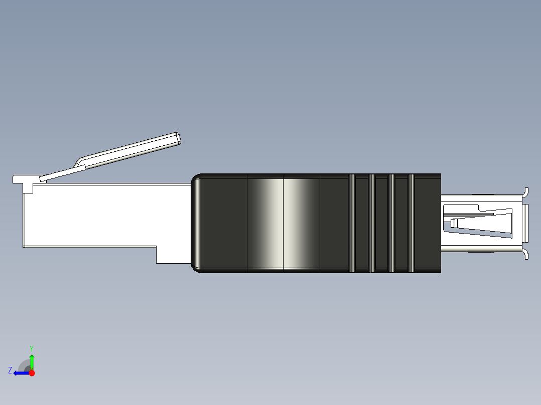 Rj45 usb适配器右视图