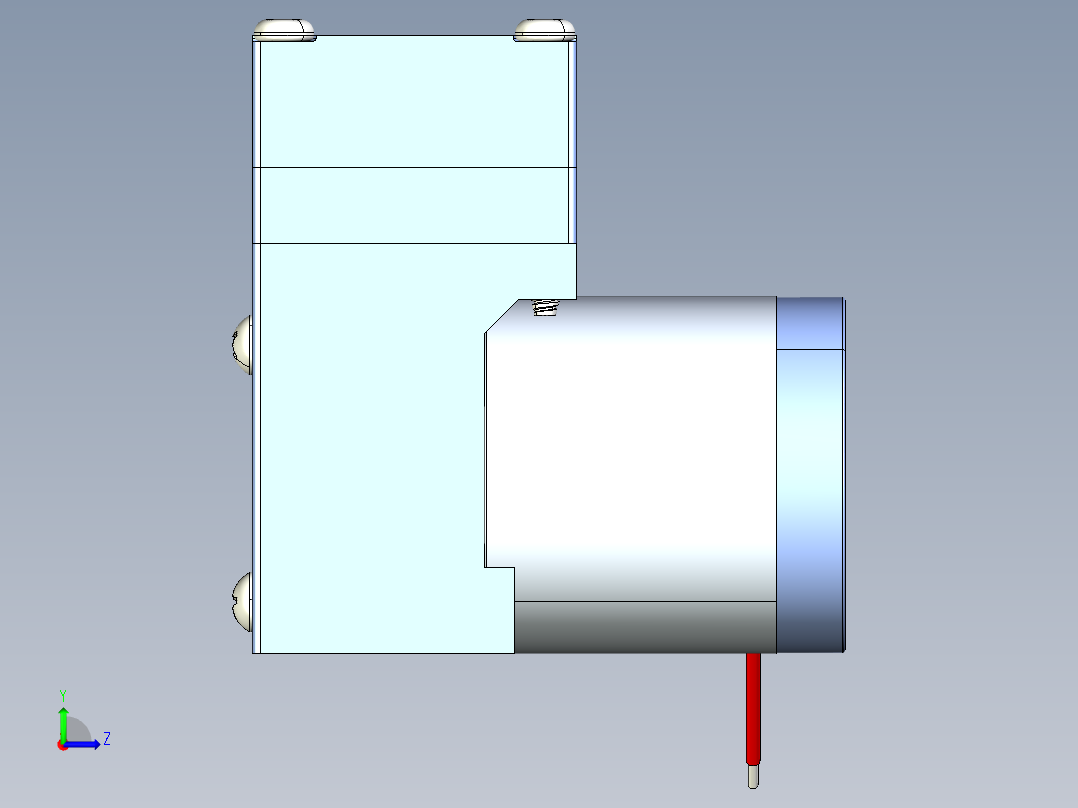 LTC 微型膜片泵（液体），最高达 650 MLPM 自由流量 (4)系列图纸左视图