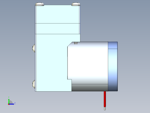 LTC 微型膜片泵（液体），最高达 650 MLPM 自由流量 (4)系列图纸左视缩略图