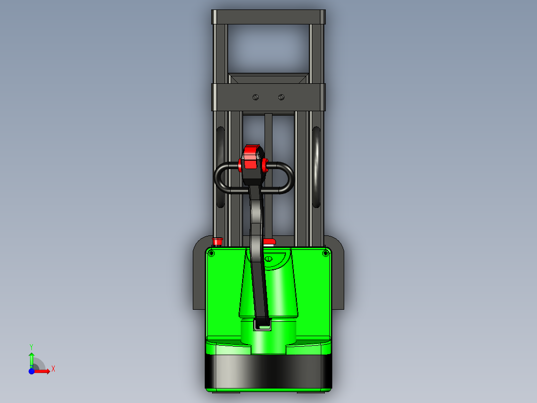 E204 推高车叉车前视图