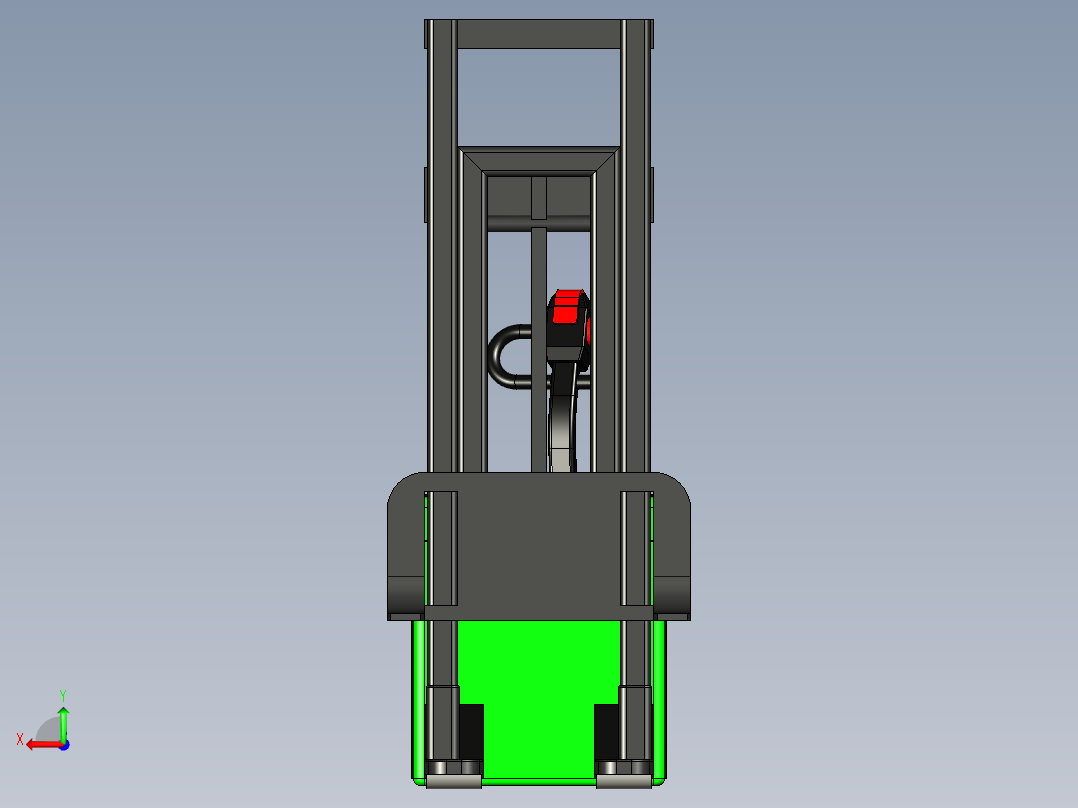 E204 推高车叉车后视图
