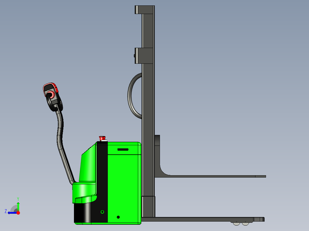 E204 推高车叉车右视图