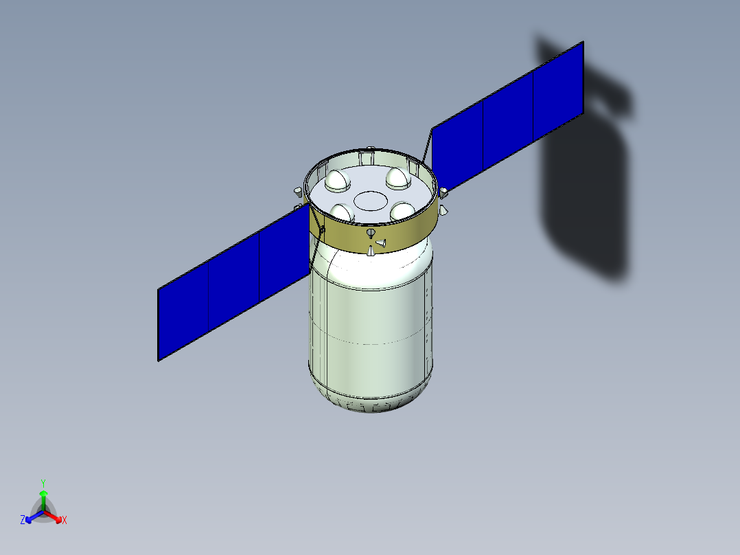 太空货物存储运输机构3正等轴测图