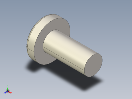 螺丝 M3.5 十字盘头-M3.5 x 8 Screw head.STEP正等轴测缩略图