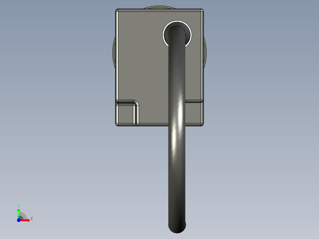 一款工业相机模型前视图