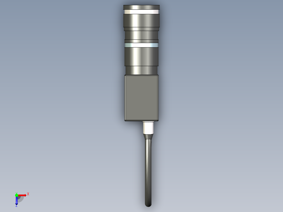 一款工业相机模型俯视图