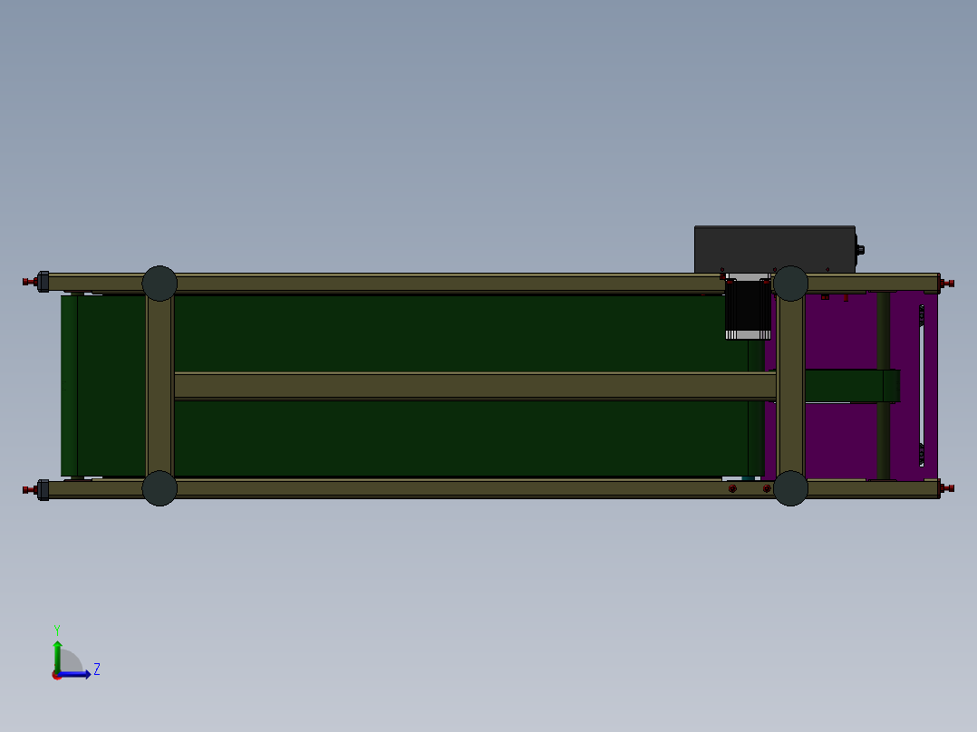 自动分页机3D模型左视图