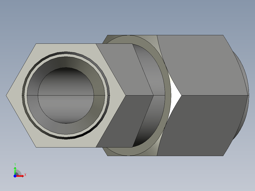 卡套式工业通用硬管接头8_vbu-s前视图