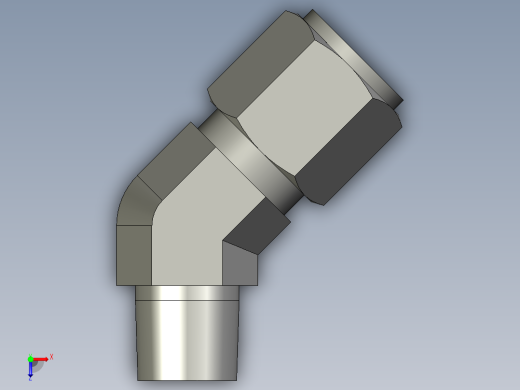 卡套式工业通用硬管接头8_vbu-s俯视缩略图