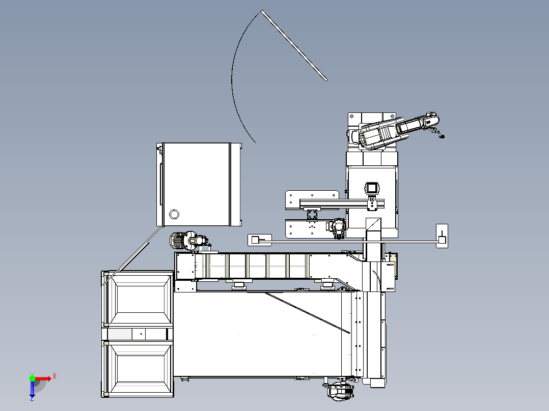 水龙头来料装置俯视图