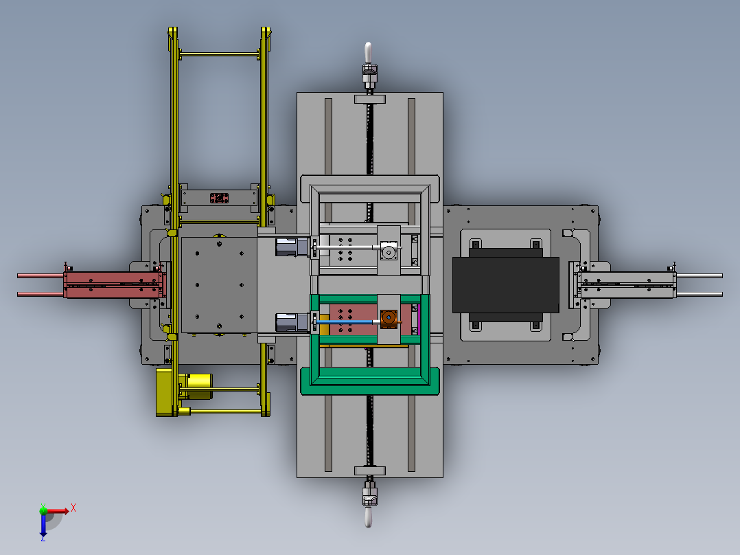 中空玻璃磨边机俯视图