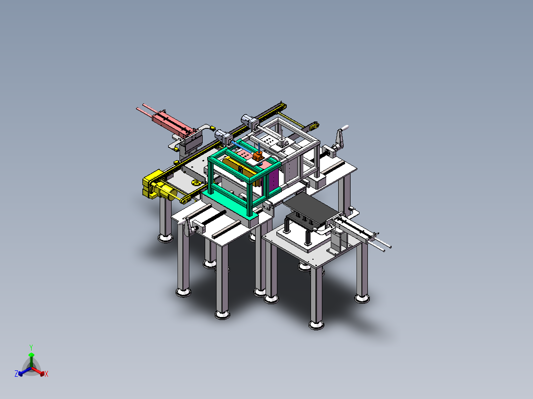 中空玻璃磨边机正等轴测图