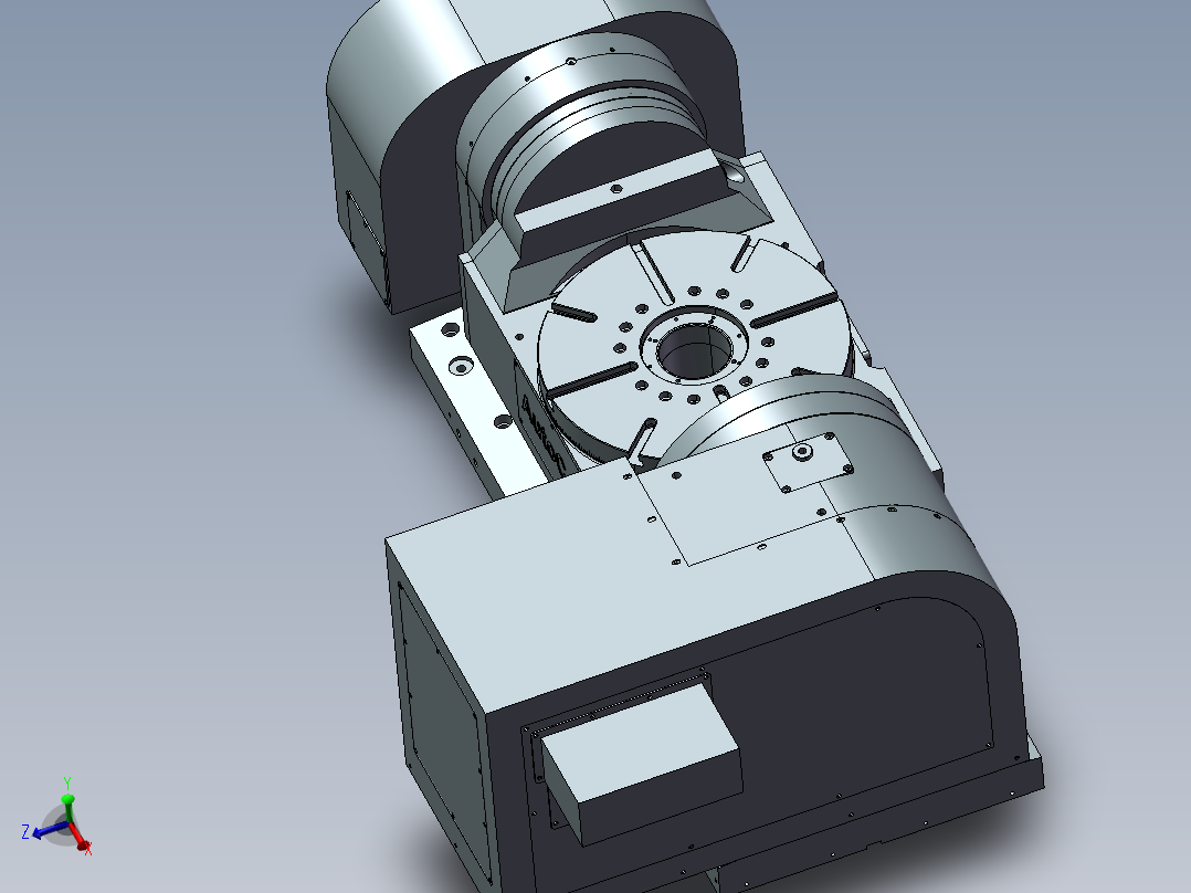 五轴CNC转台3D图纸 非标自动化设备3D图纸3D模型