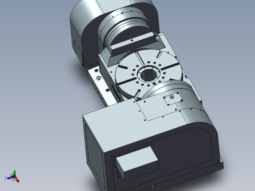五轴CNC转台3D图纸 非标自动化设备3D图纸3D模型