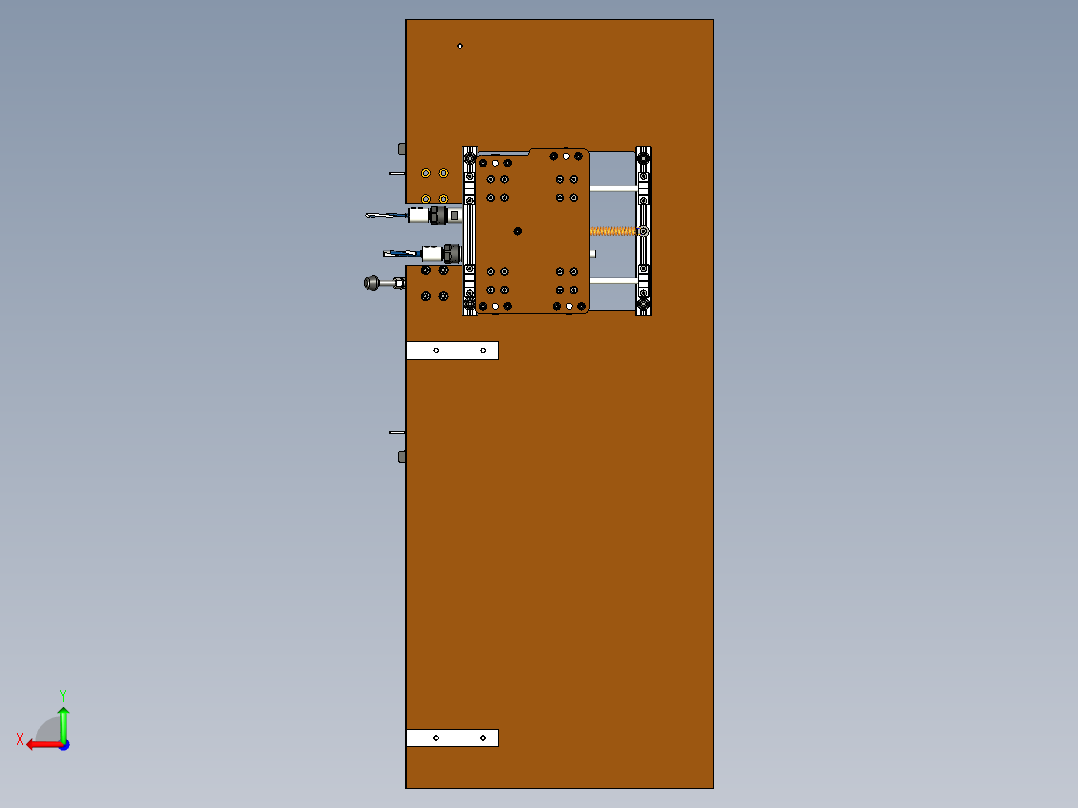 用于在家具坯料的末端钻孔两轴装置后视图