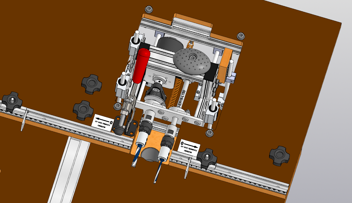 用于在家具坯料的末端钻孔两轴装置