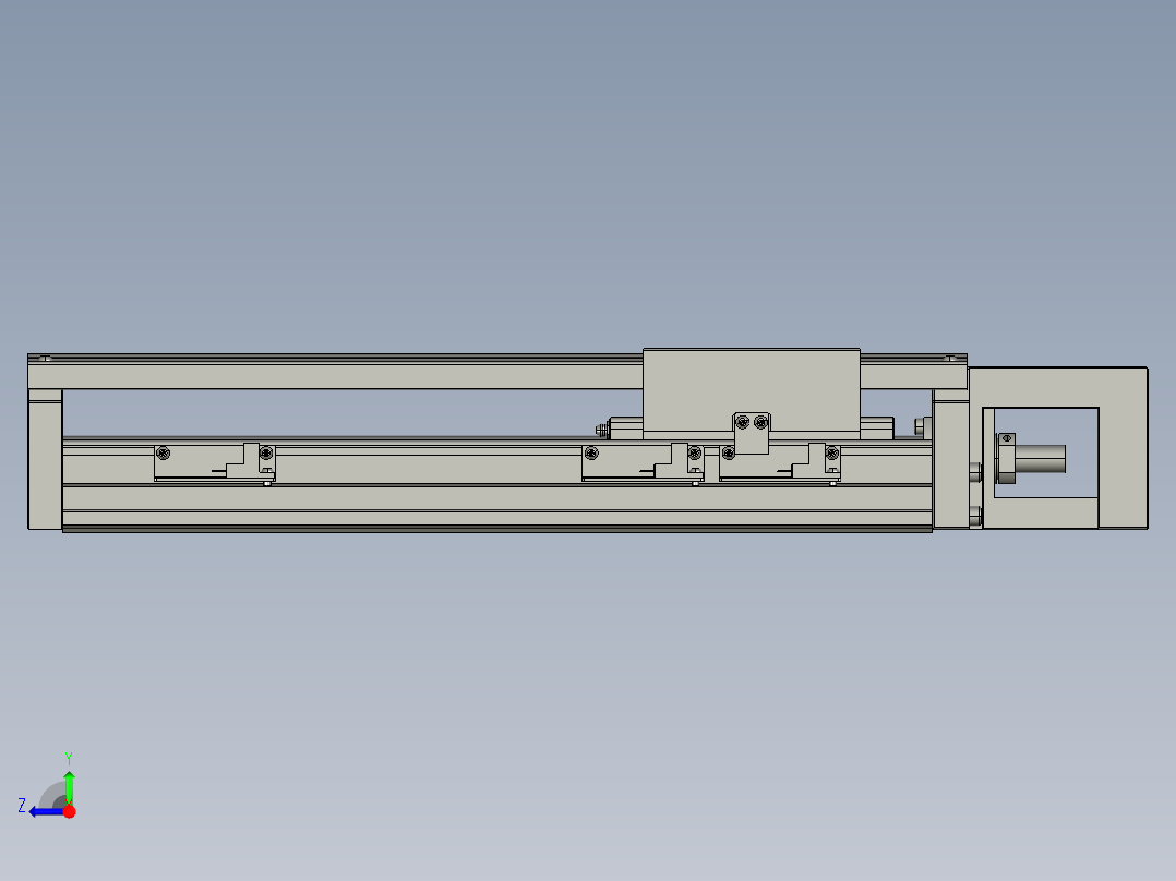 TPA-KNR-100E-2020C-L200A1-M-H40-N3线性模块铝制底座右视图