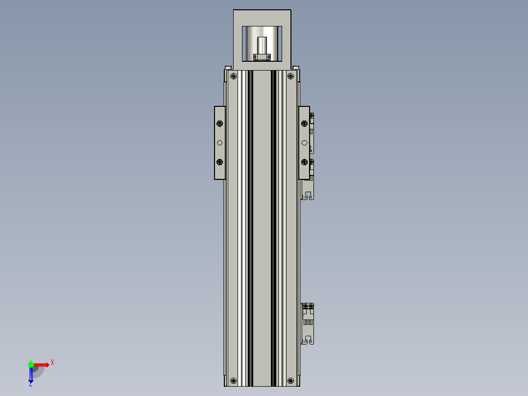 TPA-KNR-100E-2020C-L200A1-M-H40-N3线性模块铝制底座俯视图
