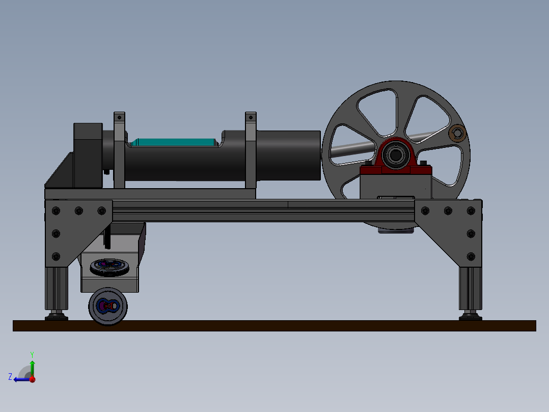 易拉罐压扁设备sw18右视图