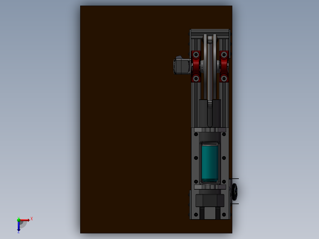 易拉罐压扁设备sw18俯视图