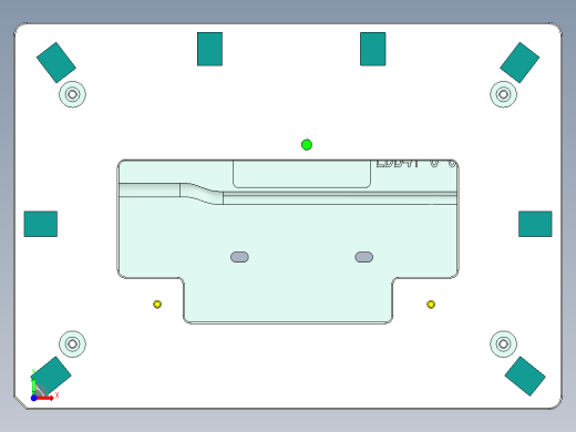 笔记本键盘外壳测量螺丝孔位置度检具模型前视缩略图