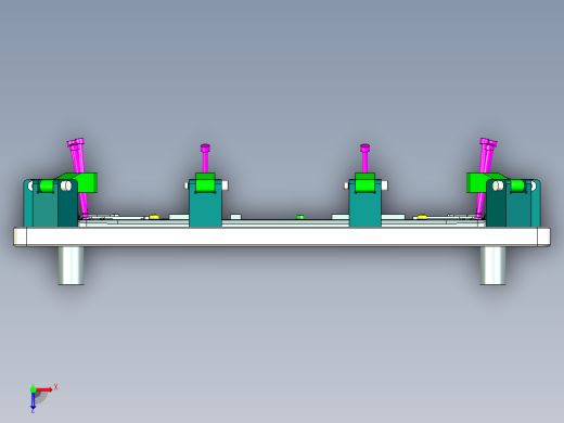 笔记本键盘外壳测量螺丝孔位置度检具模型俯视缩略图