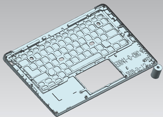 笔记本键盘外壳测量螺丝孔位置度检具模型