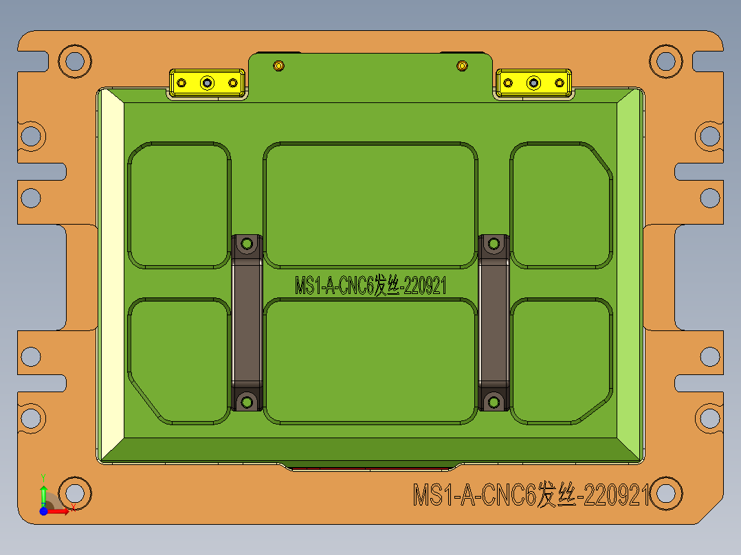 MS1-A-笔记本CNC工装夹具三维模型CNC6外形高光发丝-220921前视图
