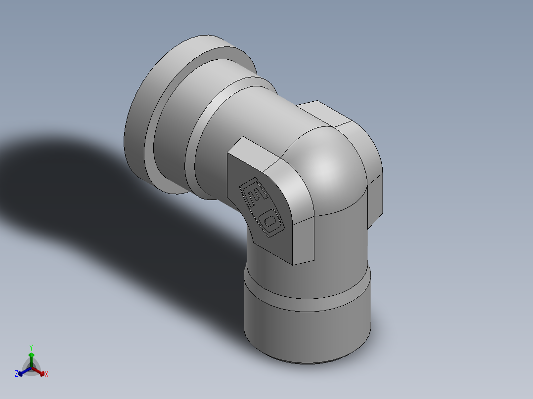 法兰接头、1DFL9-30-12正等轴测图