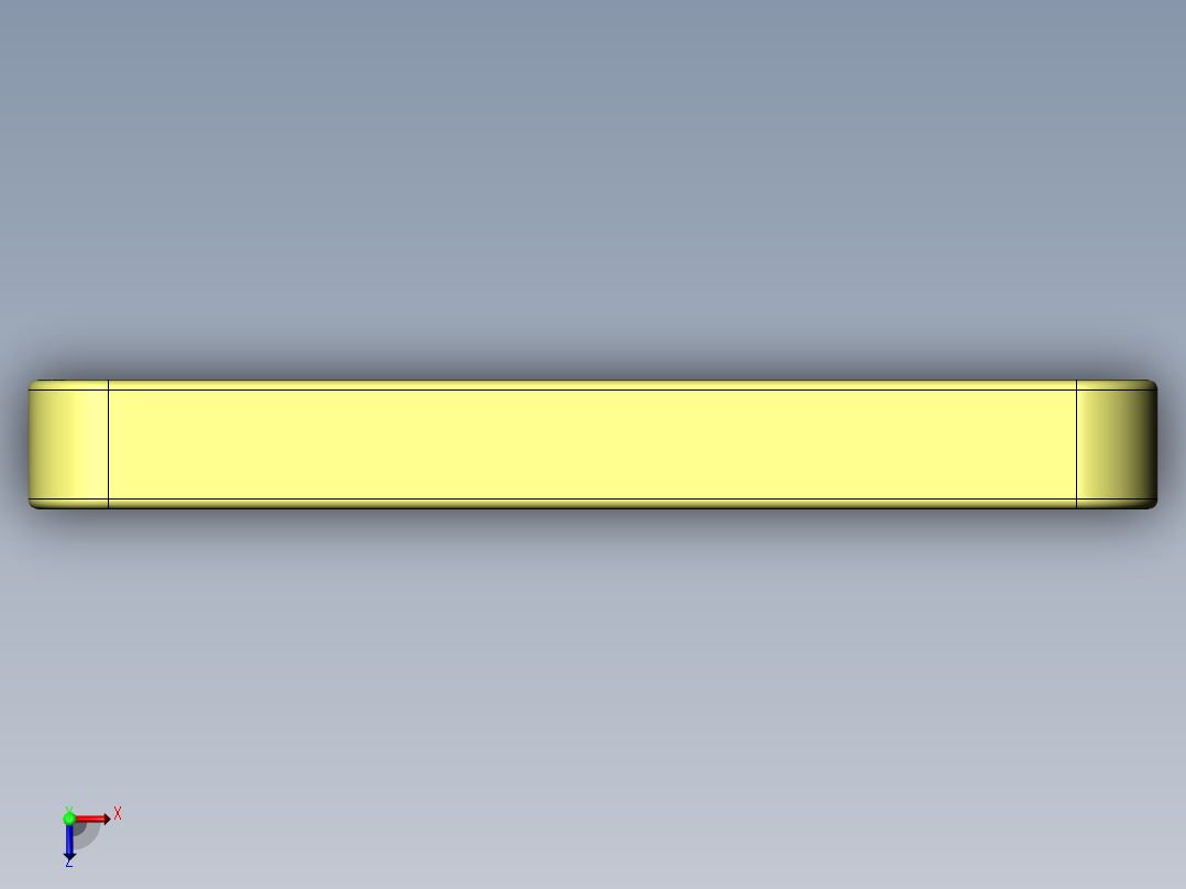普通平键A型10×70俯视图