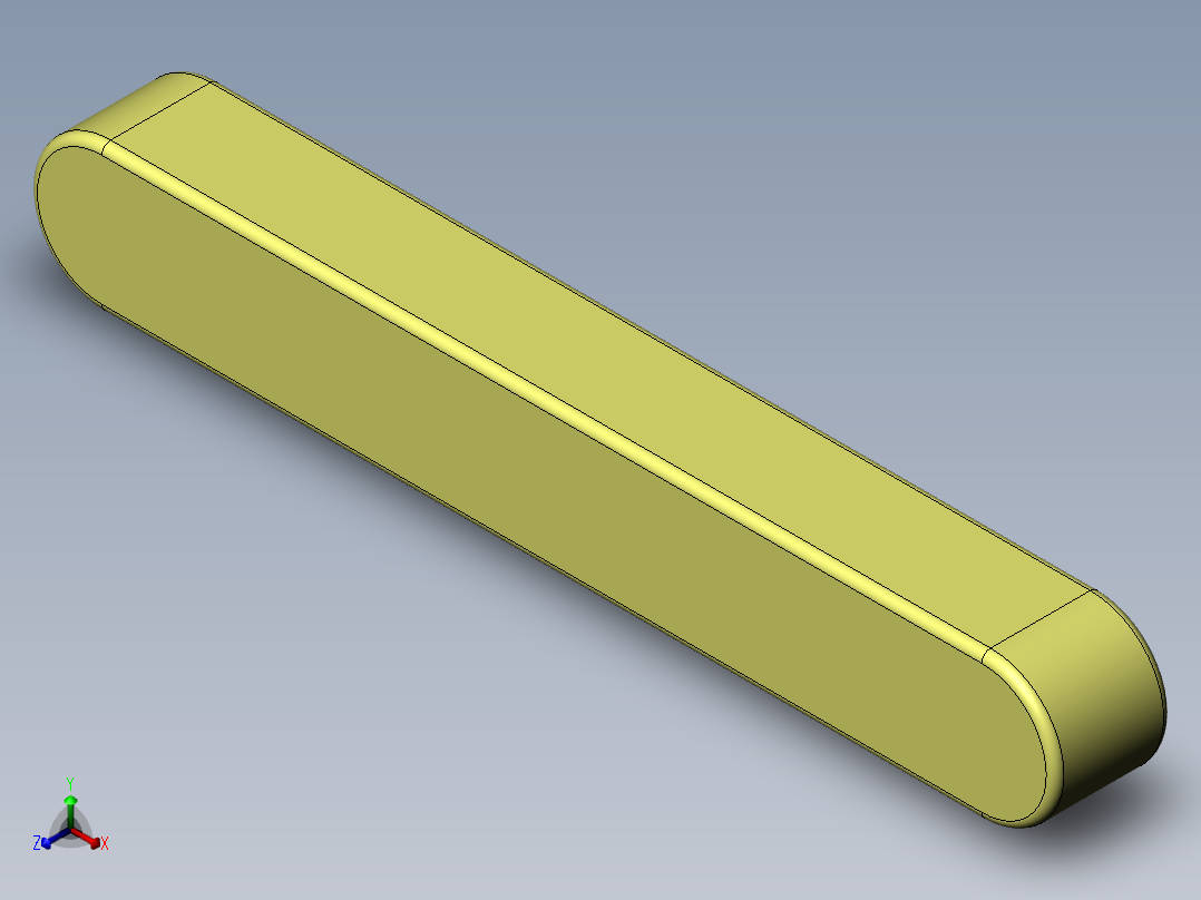 普通平键A型10×70正等轴测图