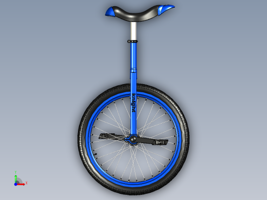 B2003979-单轮自行车独轮车前视缩略图