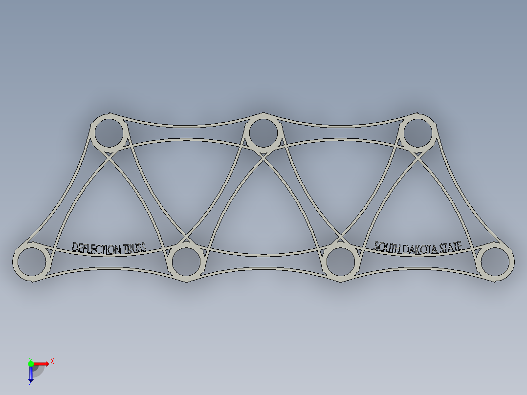 偏转桁架俯视图