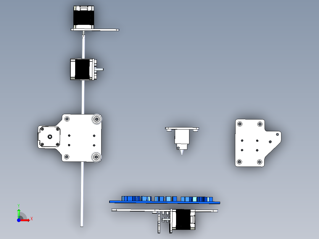 B3003836-XYZ三轴线运动组件前视图