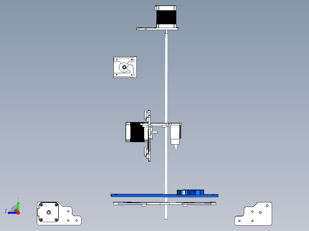 B3003836-XYZ三轴线运动组件右视图