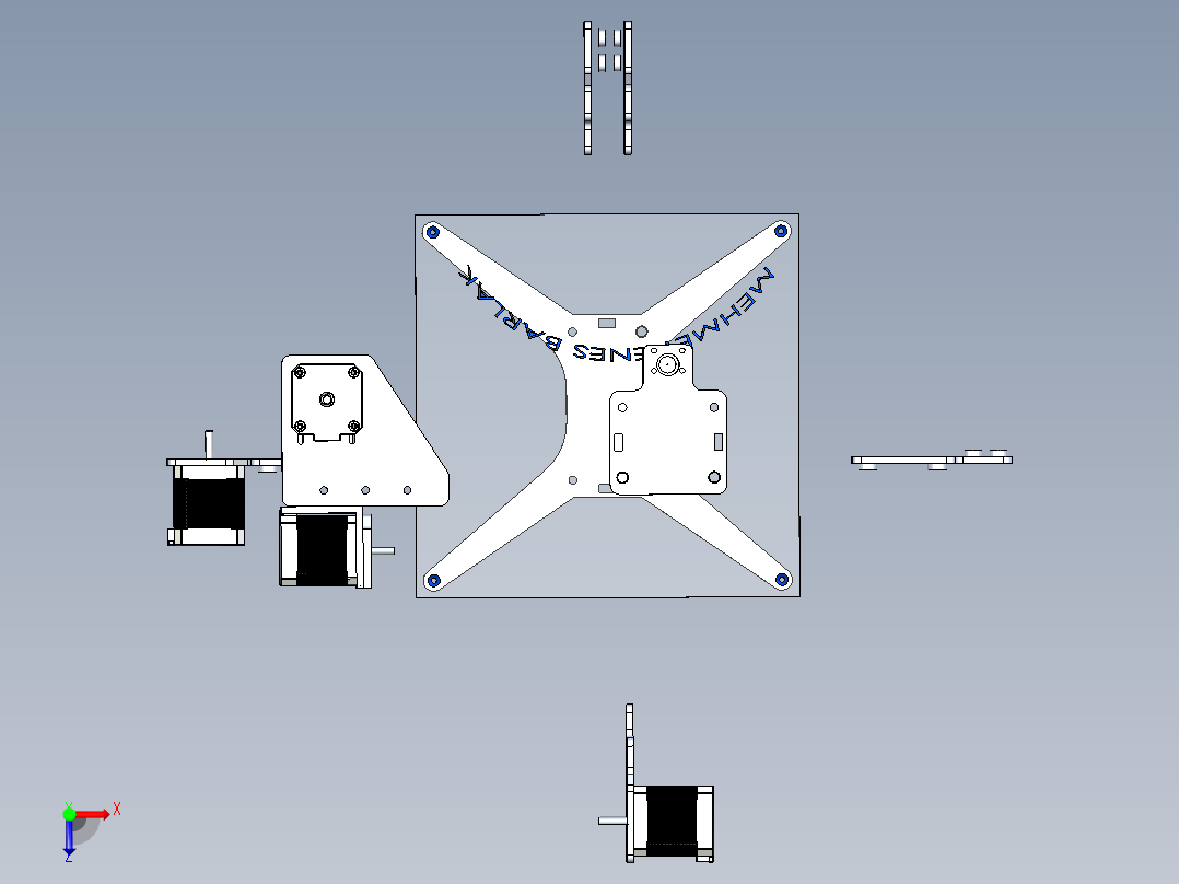 B3003836-XYZ三轴线运动组件俯视图
