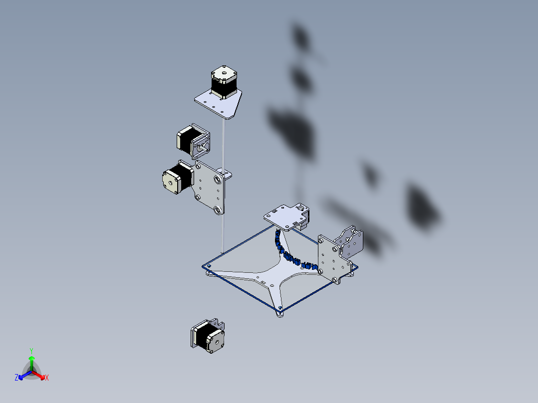 B3003836-XYZ三轴线运动组件正等轴测图