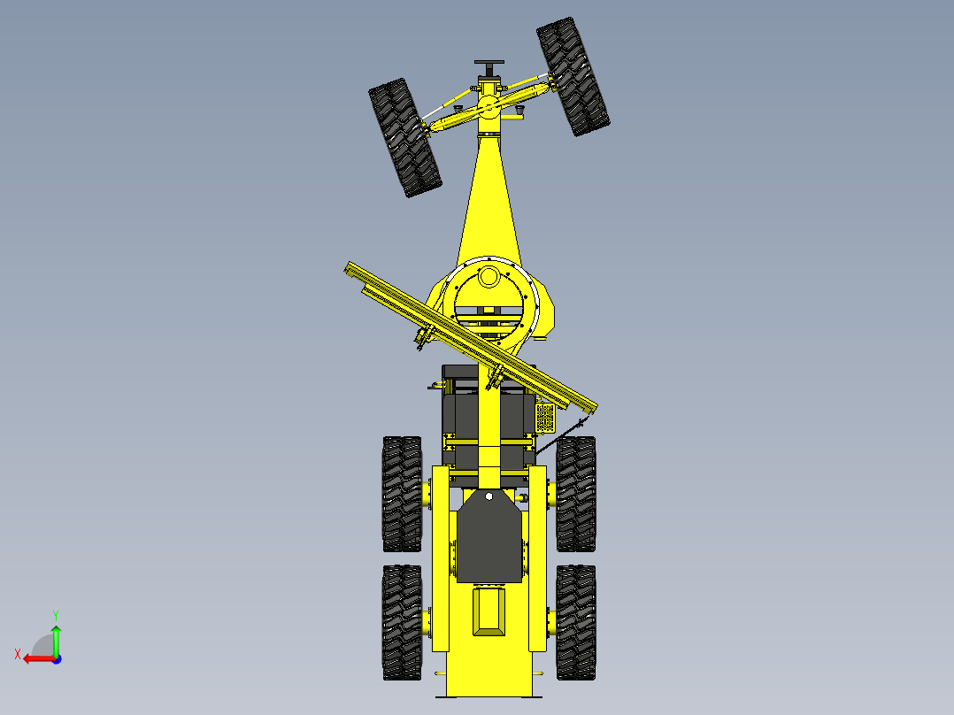 工程机械平地机后视图