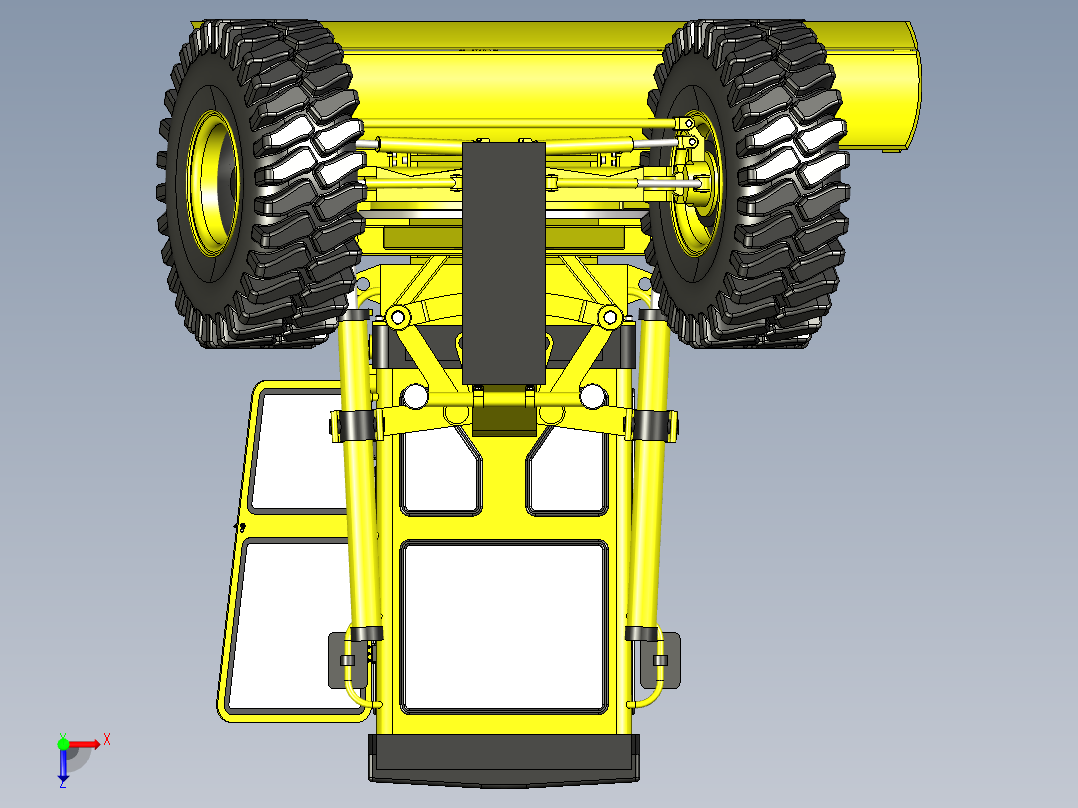 工程机械平地机俯视图