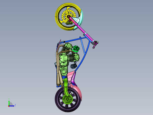 新复古美学的摩托车左视缩略图